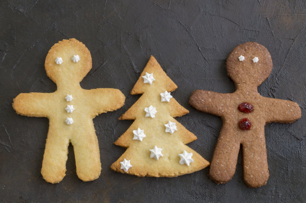 各种形状的自制儿童圣诞饼干图片下载