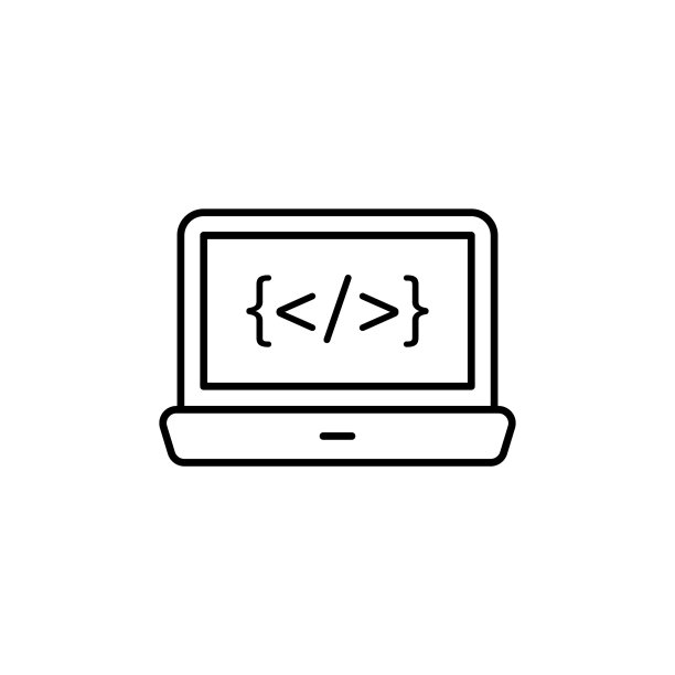 矢量编码图标，徽标设计图片下载