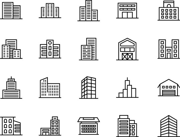 建筑设置线图标图片下载