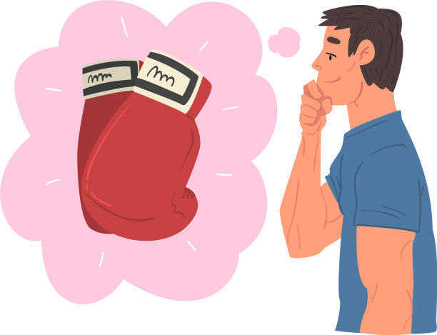 年轻人梦想拳击手套人图片下载