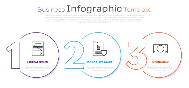 设置行文件删除文件，文件与盾牌和堆栈纸币现金。业务信息模板。向量图片下载