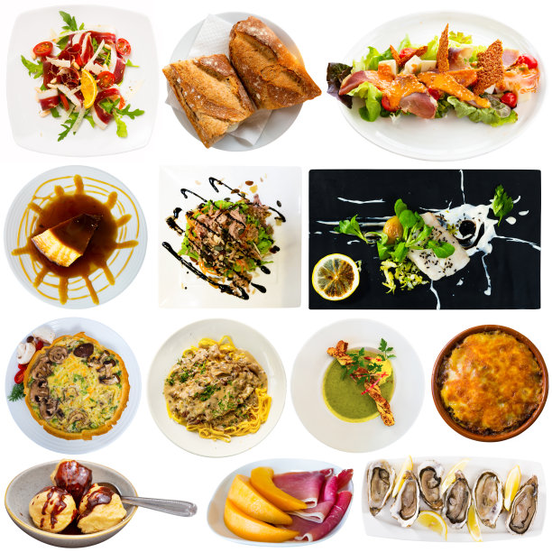 一套法式菜肴图片下载