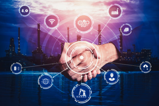 工业4.0技术概念——第四次工业革命的智能工厂图片下载