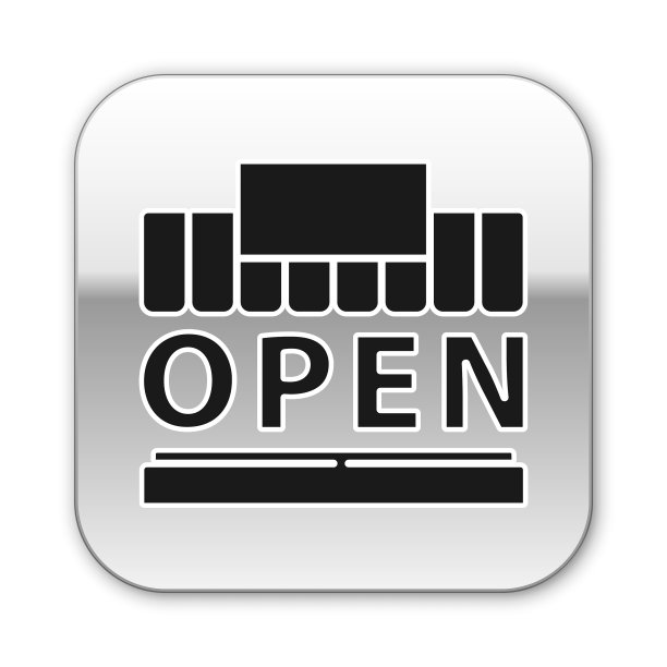 黑色购物大楼或市场商店和文字图片下载