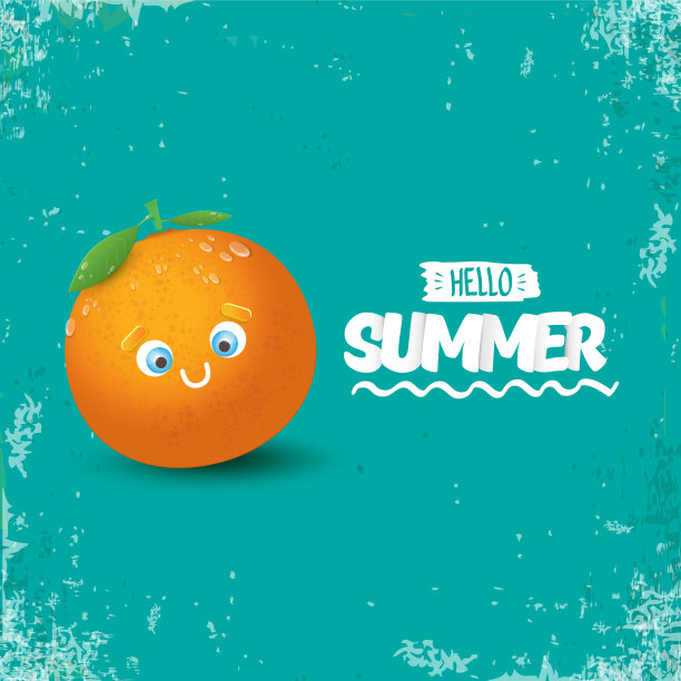 你好夏日派对标签或传单设计图片下载