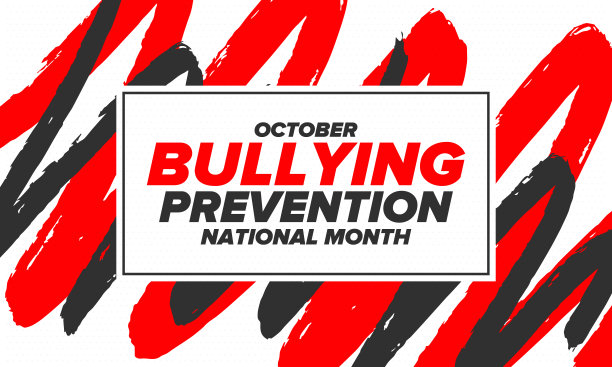 10月全国预防欺凌月。停止欺凌。一年一度的全国运动，以确保所有青少年免受欺凌。橙颜色。海报，卡片，横幅，背景。矢量图图片下载