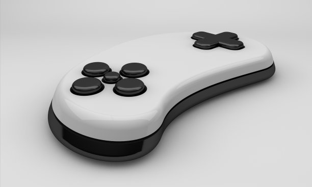 新一代游戏操纵杆与黑色按钮图片下载