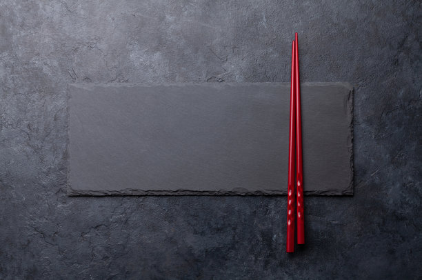 用石头盘子和筷子做寿司和做寿司图片下载