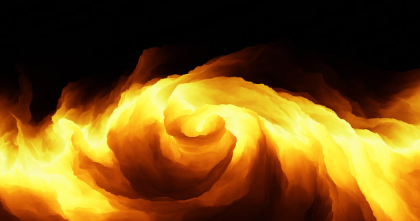 快速移动的火焰和火焰。卡通风格。3D插图渲染图片下载