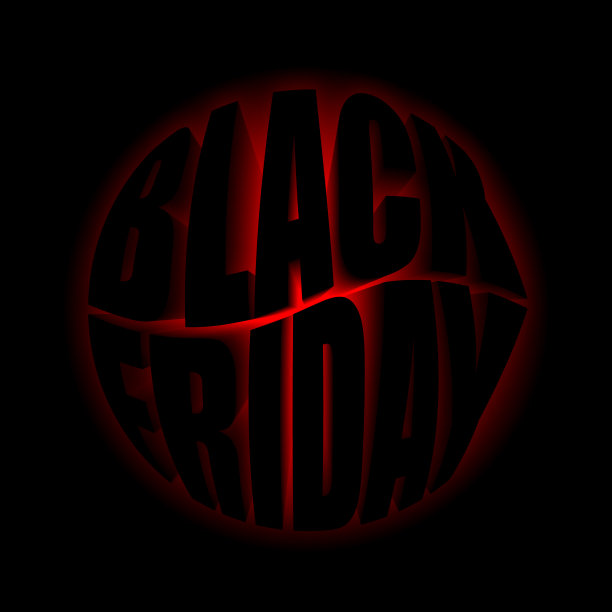 黑色星期五大减价。3d黑字。销售折扣活动。矢量插图。图片下载