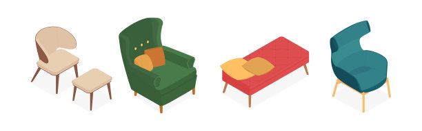 等距扶手椅套图片下载