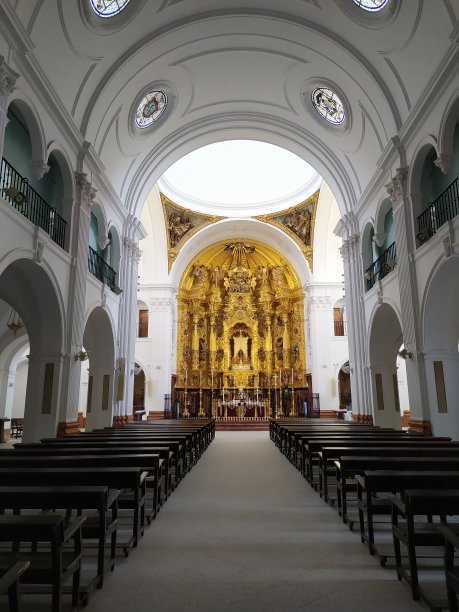 El Rocío西班牙Huelva的教堂和村庄图片下载