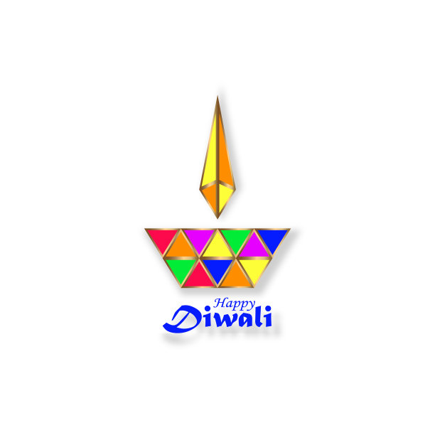 快乐的排灯节背景灯图片下载