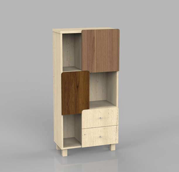 渲染三维橱柜，边板，咖啡桌家具图片下载