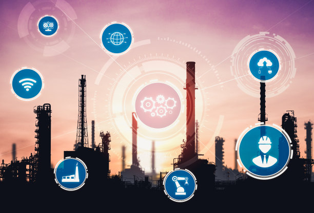 工业4.0技术概念——第四次工业革命的智能工厂图片下载