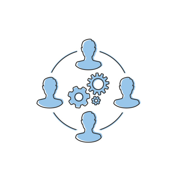 业务协作图标矢量图像图片下载