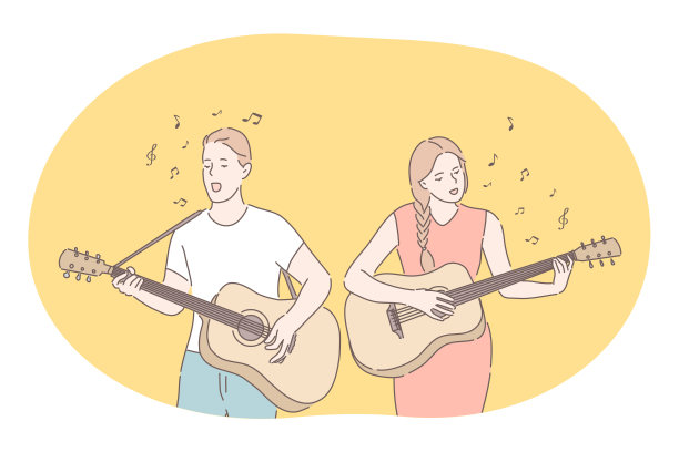 音乐，乐队，吉他演奏，歌手概念图片下载