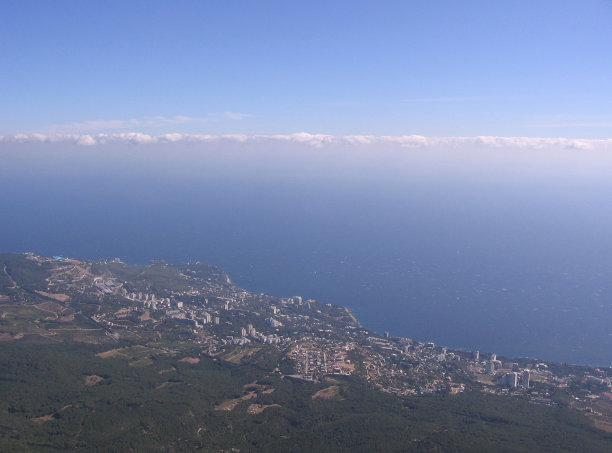 风景从山崖到海城，从云端俯瞰图片下载