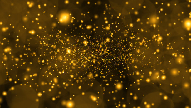 深金色雪冰尘飘落褪色冬季闪烁豪华礼物金色调图片下载