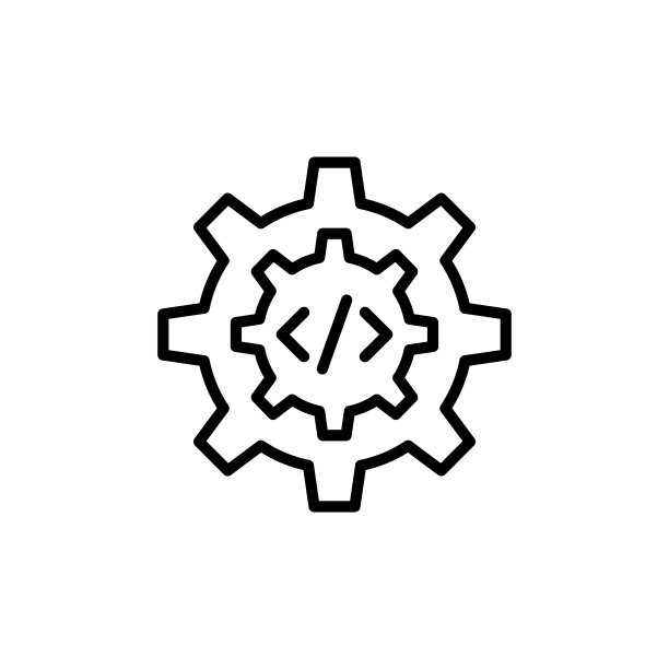 矢量开发过程线性图标：徽标图片下载