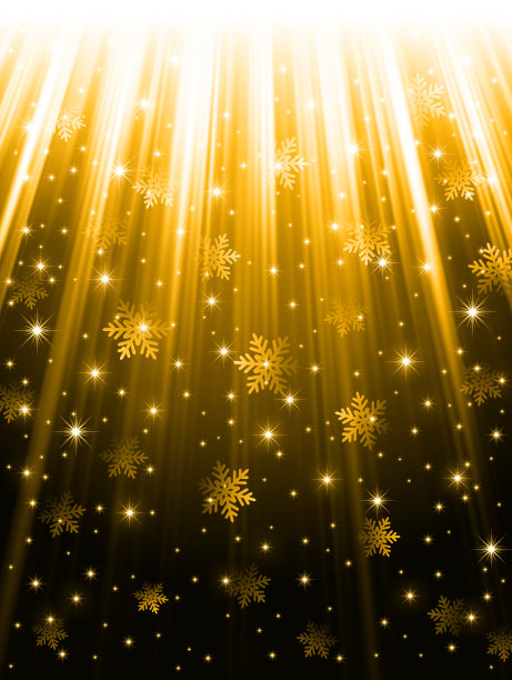 闪烁的灯光和雪花的背景图片下载