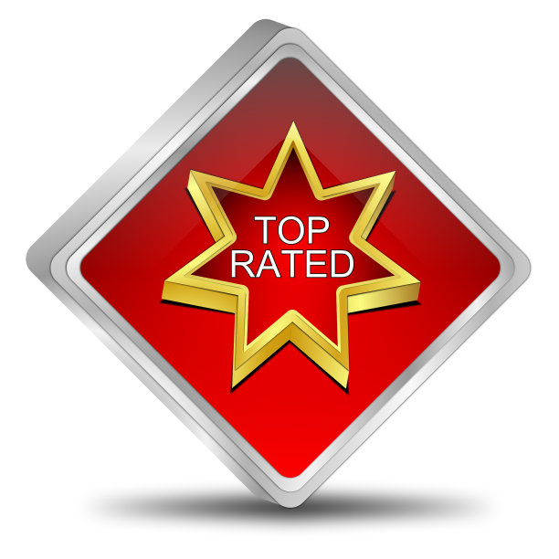 Top Rated Button - 3D插图图片下载