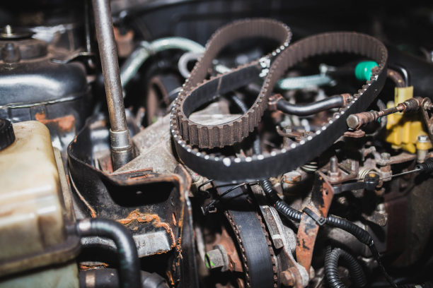 更换汽车上的同步带。图片下载