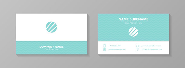 创意名片设计与图标。向量图片下载