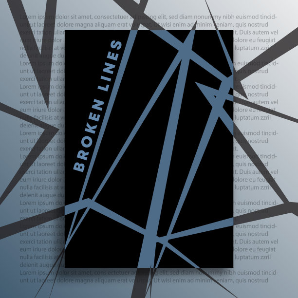 抽象几何背景与折线设计的背景，墙纸，传单，海报，小册子封面，印刷，或其他印刷产品。矢量图图片下载