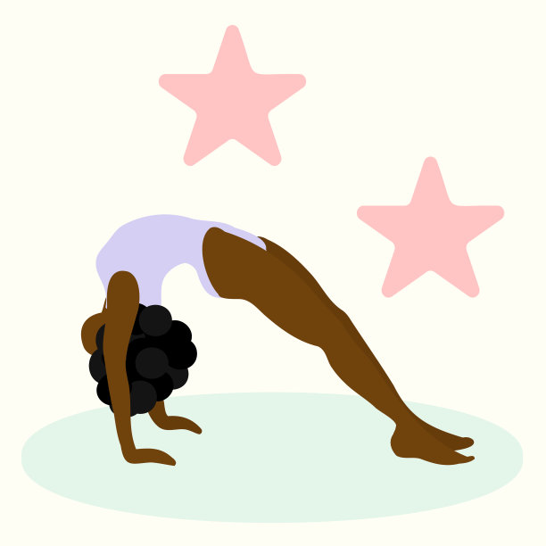 黑发女孩做艺术体操，瑜伽或任何弹性运动。图片下载