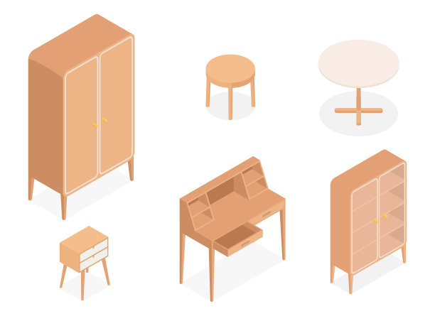 等距家具集图片下载