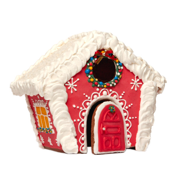 圣诞姜饼屋孤立的白色背景图片下载