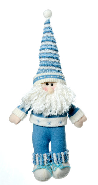 玩具圣诞老人孤立在白色背景图片下载