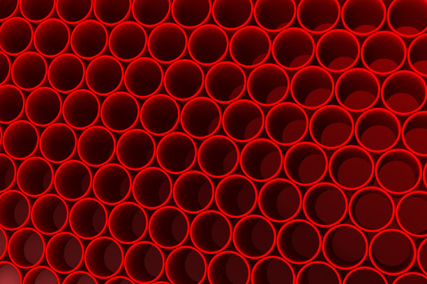 红色管状物3D渲染图片下载