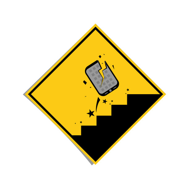 楼梯标志上的牌匾破裂了图片下载