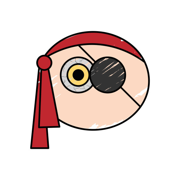 孤立邪恶海盗的面孔图片下载