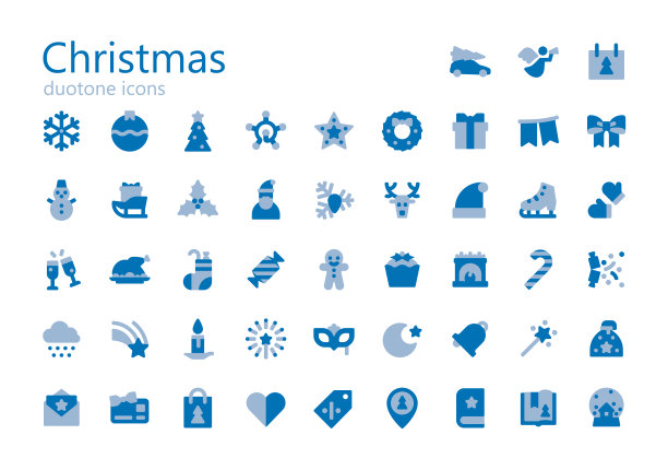 圣诞节双色版iconset图片下载