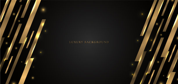 抽象现代旗帜网模板设计的黄金图片下载