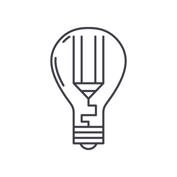 品牌策略图标，线性孤立的插图，细线矢量，网页设计标志，轮廓概念符号与可编辑的笔画在白色的背景。图片下载