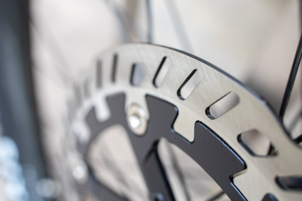 自行车盘式制动器的特写图片下载