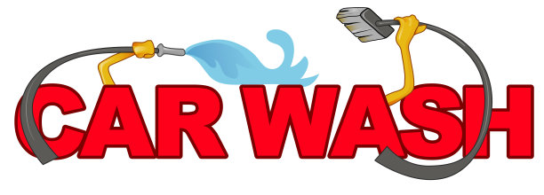 洗车标志孤立在白色。矢量图图片下载