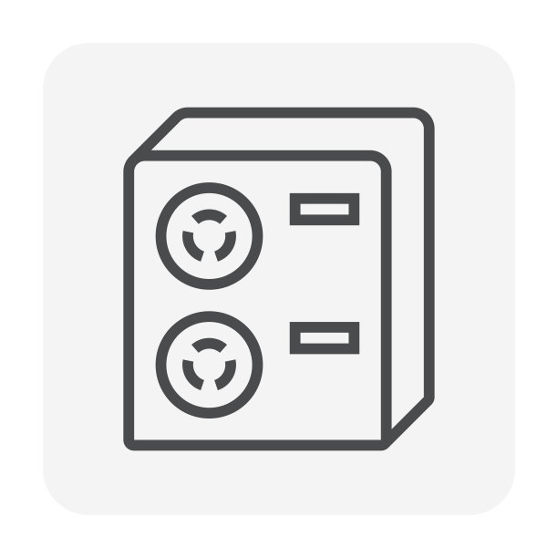 空压机或冷凝器单位矢量图标设计。图片下载