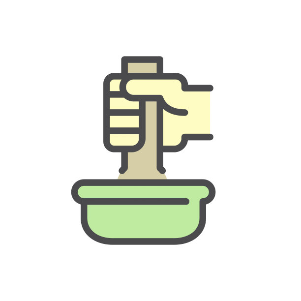 研钵和杵矢量图标设计，可编辑的笔触。图片下载