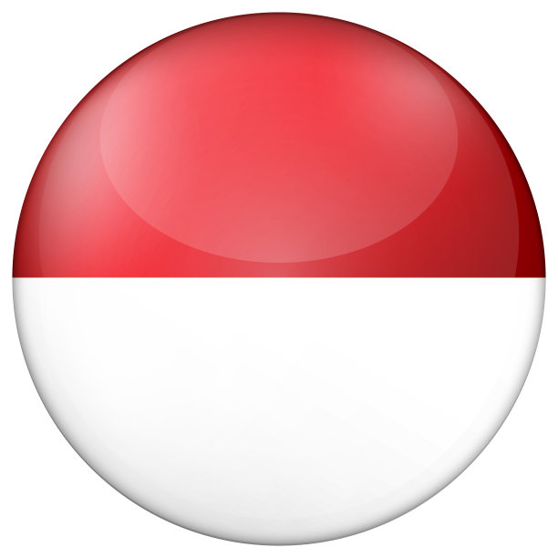 带有摩纳哥国旗的玻璃轻球。圆球，模板图标。国家的象征。光滑的现实球，3D抽象矢量插图突出在白色的背景。大的泡沫。图片下载