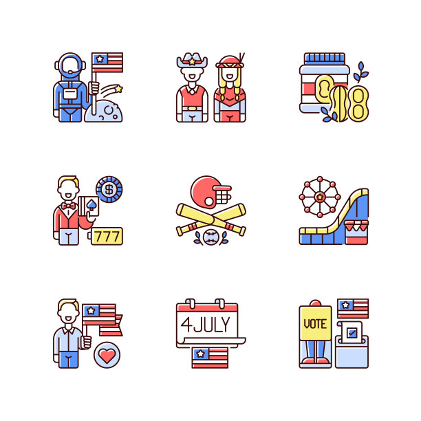 是什么让美国著名的RGB颜色图标集图片下载