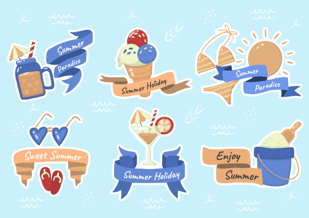 夏季标签向量标志横幅图片下载