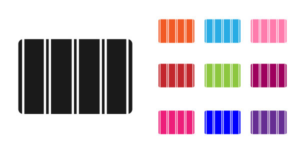 黑色调色板指南图标孤立的白色背景。模块化的网格。设置图标丰富多彩。向量图片下载