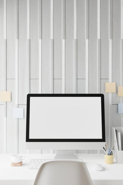 工作空间与原型空白屏幕笔记本电脑。图片下载