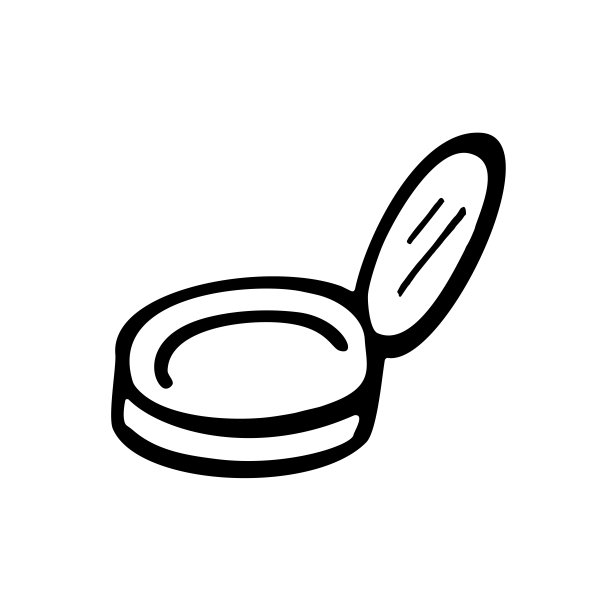 粉饼-化妆品。小镜子,阴影。眼影-矢量插图。jar图片下载