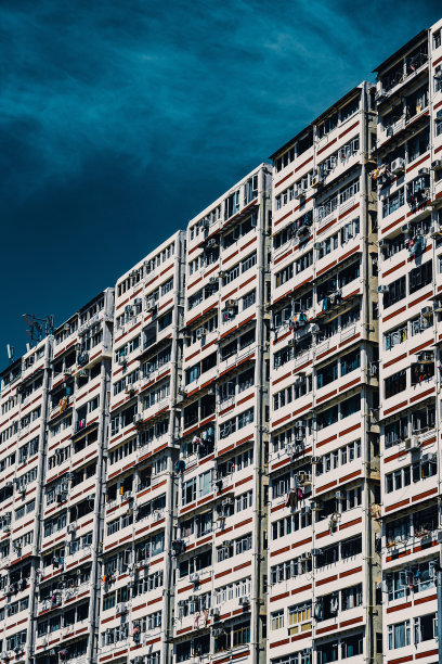 香港九龙半岛大角咀的住宅大厦图片下载